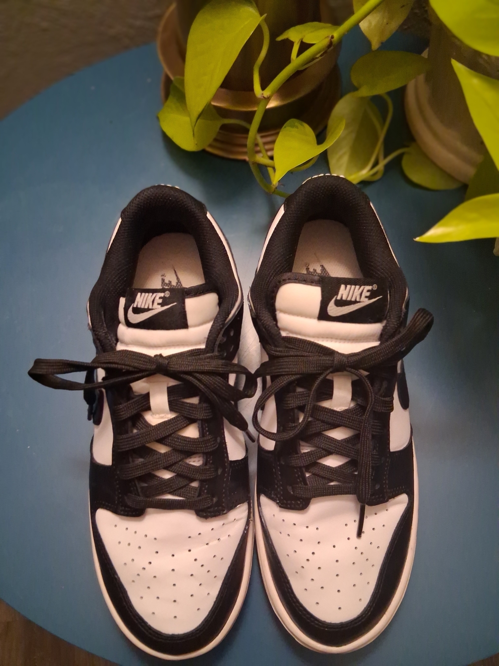 Nike Womens Black/White Low-Top Sneakers